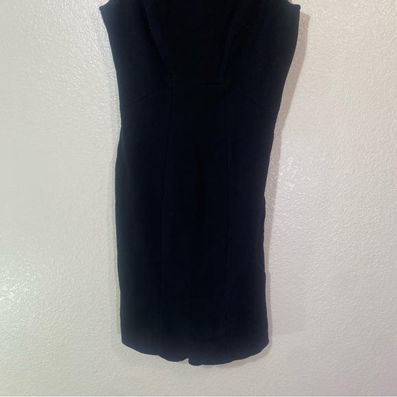 DVF DIANE VON FURSTENBERG PANSY BLACK CLASSIC WOOL DRESS COCKTAIL SIZE 2 - Picture 3 of 9